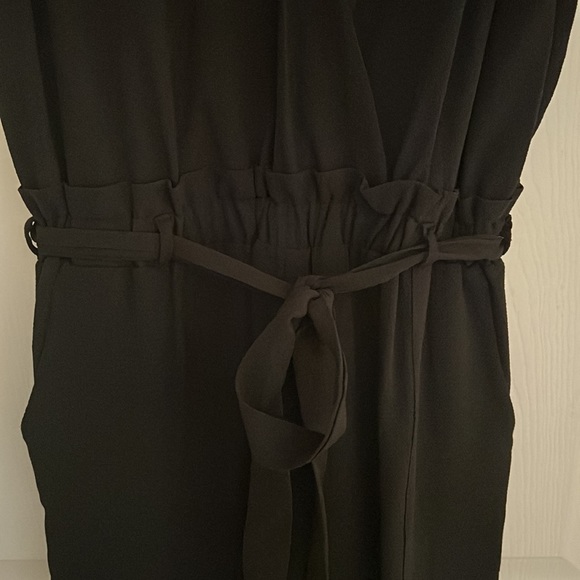 Formal Black Jumpsuit with tie front - Picture 2 of 5